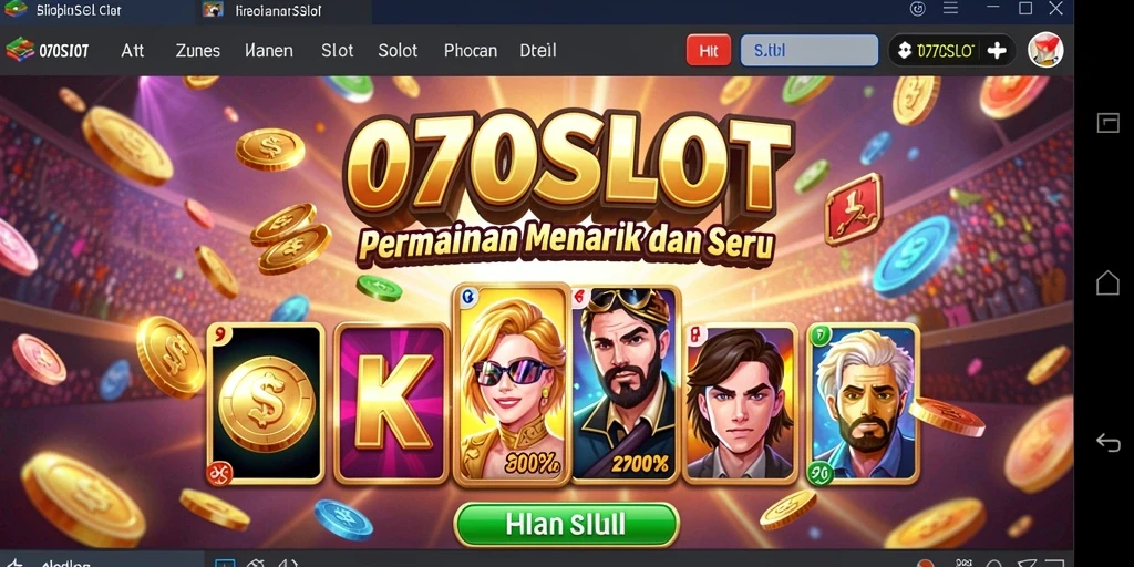 Tampilan gameplay 070SLOT yang menarik dan penuh warna.