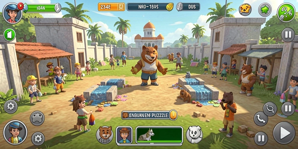 Tampilan permainan Puzzle yang seru dan menantang di 234E.
