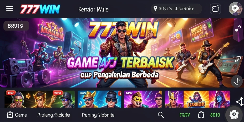 Tampilan gameplay menarik dari 777WIN dengan berbagai genre musik.