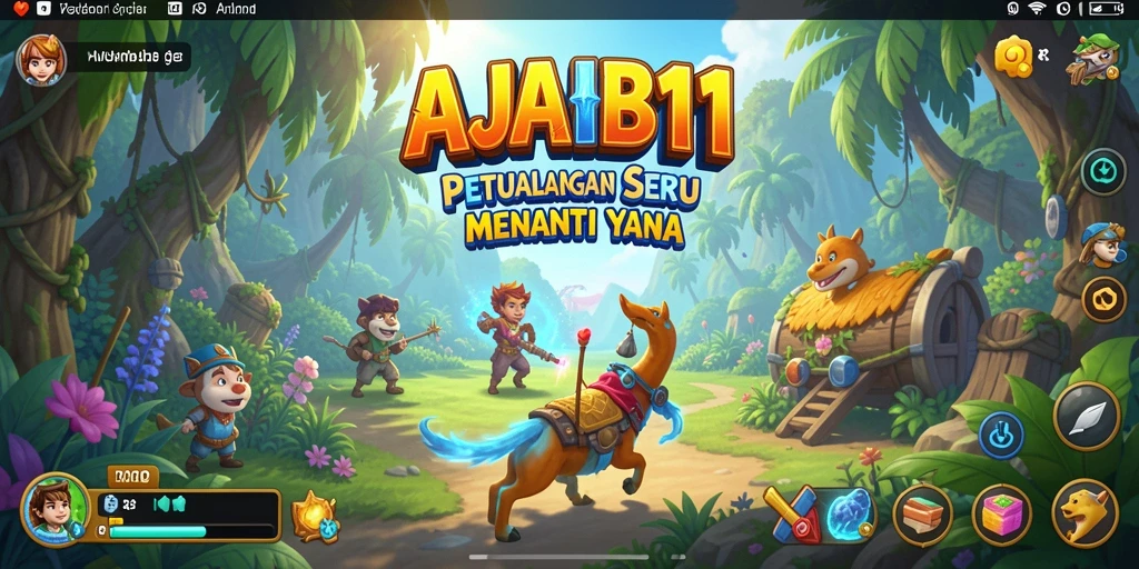 Screenshot AJAIB11 menunjukkan karakter dalam aksi petualangan.