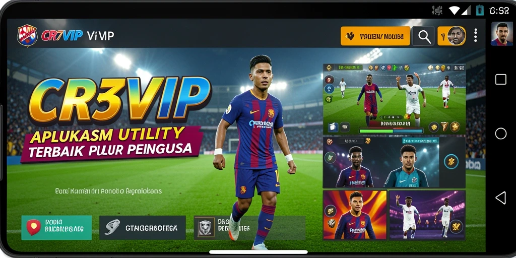Tampilan utama CR7VIP dengan berbagai fitur Utility yang membantu pengguna.