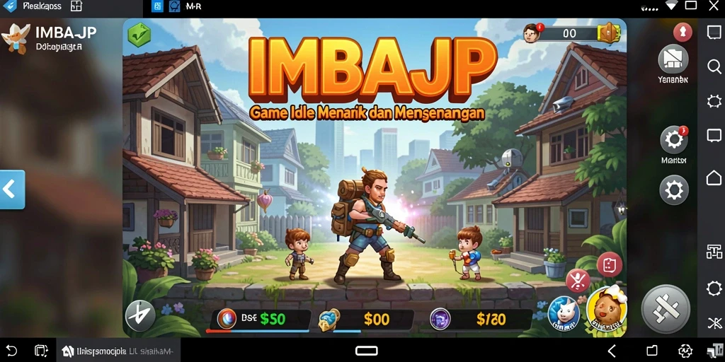 Tampilan gameplay IMBAJP yang menampilkan strategi idle yang menarik.