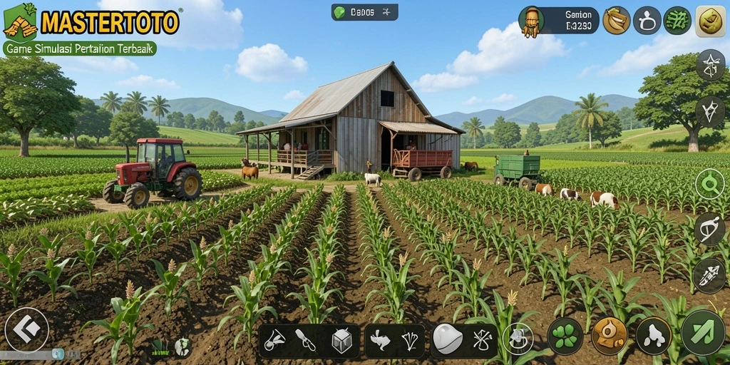 Tampilan gameplay MASTERTOTO yang penuh warna dan interaktif.