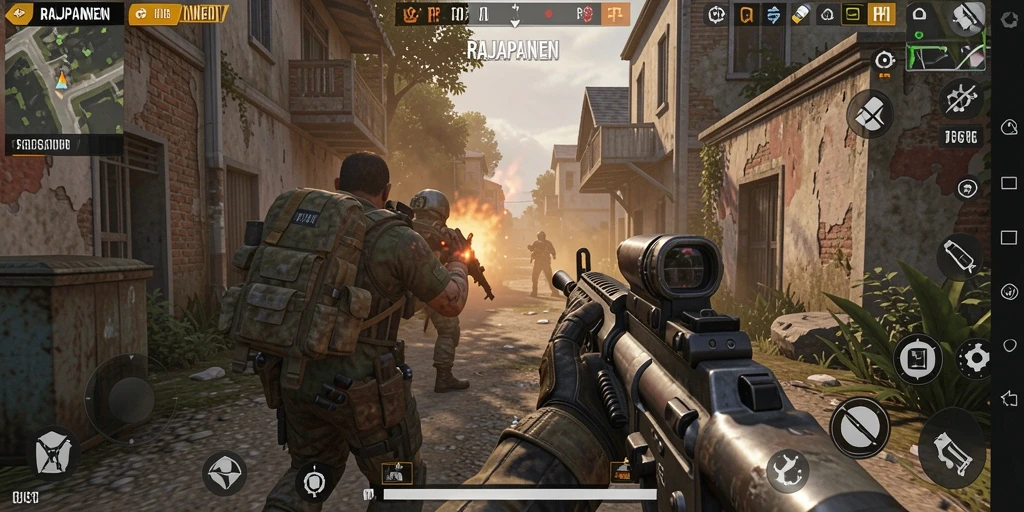 Tampilan gameplay seru di RAJAPANEN, penuh aksi dan strategi.