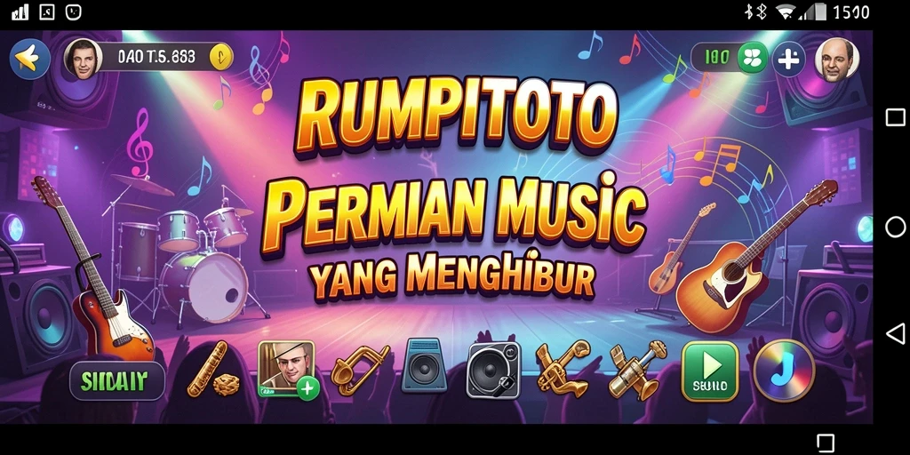 Tampilan gameplay RUMPITOTO yang menampilkan keseruan bermain musik.