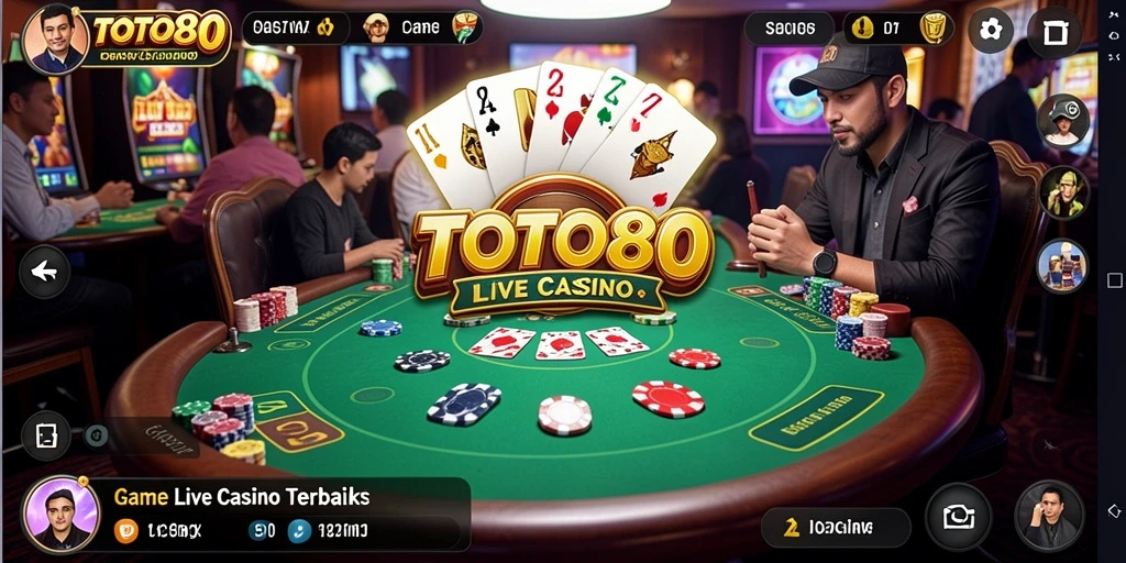 Tampilan gameplay Live Casino yang menakjubkan di TOTO80.