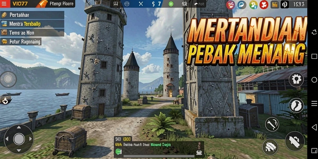 Tampilan gameplay menara pertahanan yang mendebarkan dalam VIO77.
