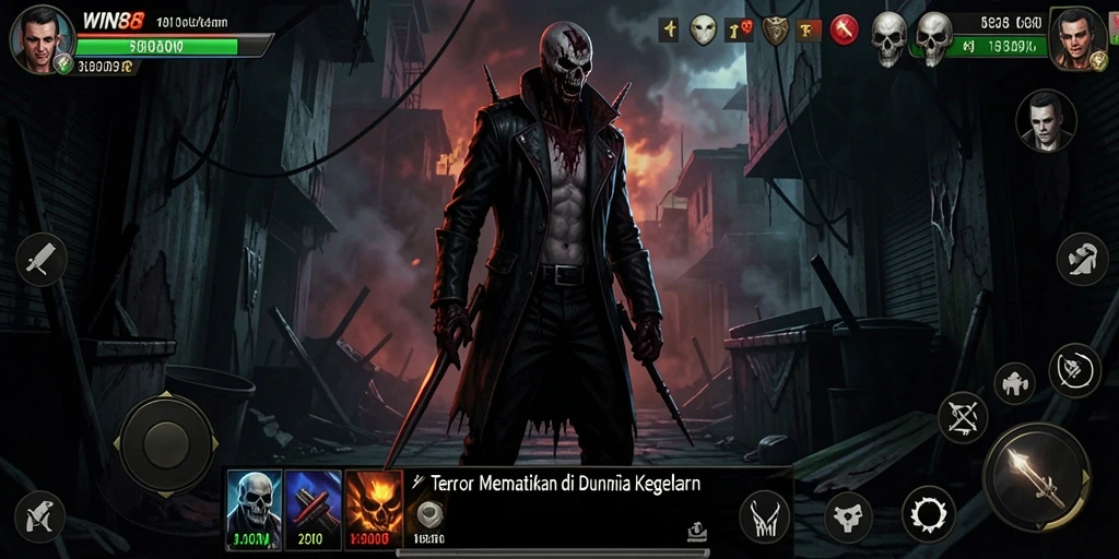 Screenshot utama WIN88 menampilkan suasana mencekam saat gameplay.
